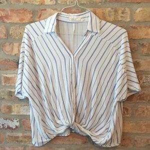 Millibon blue and white shirt
